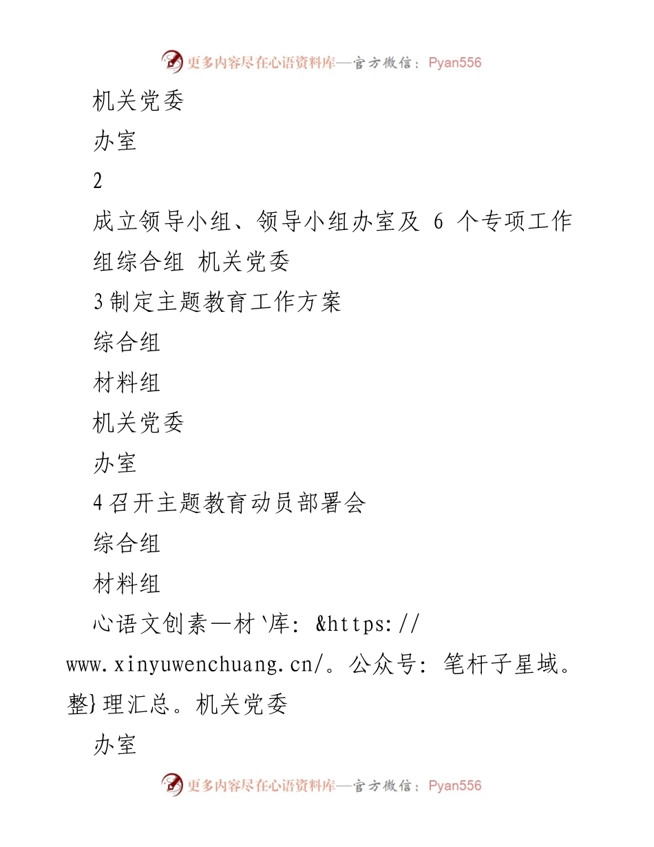 [工作总结] 主题教育活动 - 市局第二批主题教育任务清单.docx_第2页