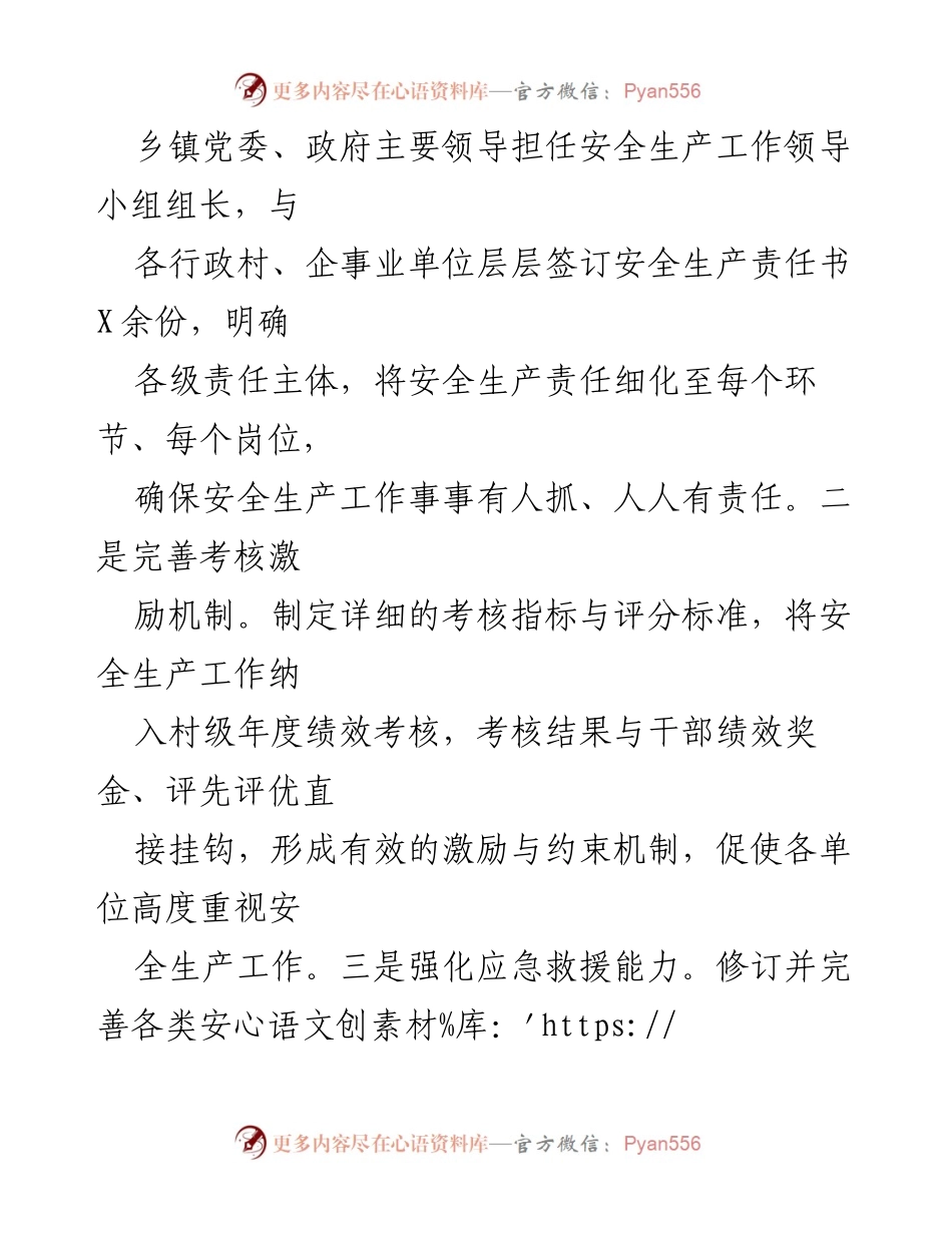 [工作总结] 乡镇安全生产 - 2024年度XX乡镇安全生产工作总结.docx_第2页