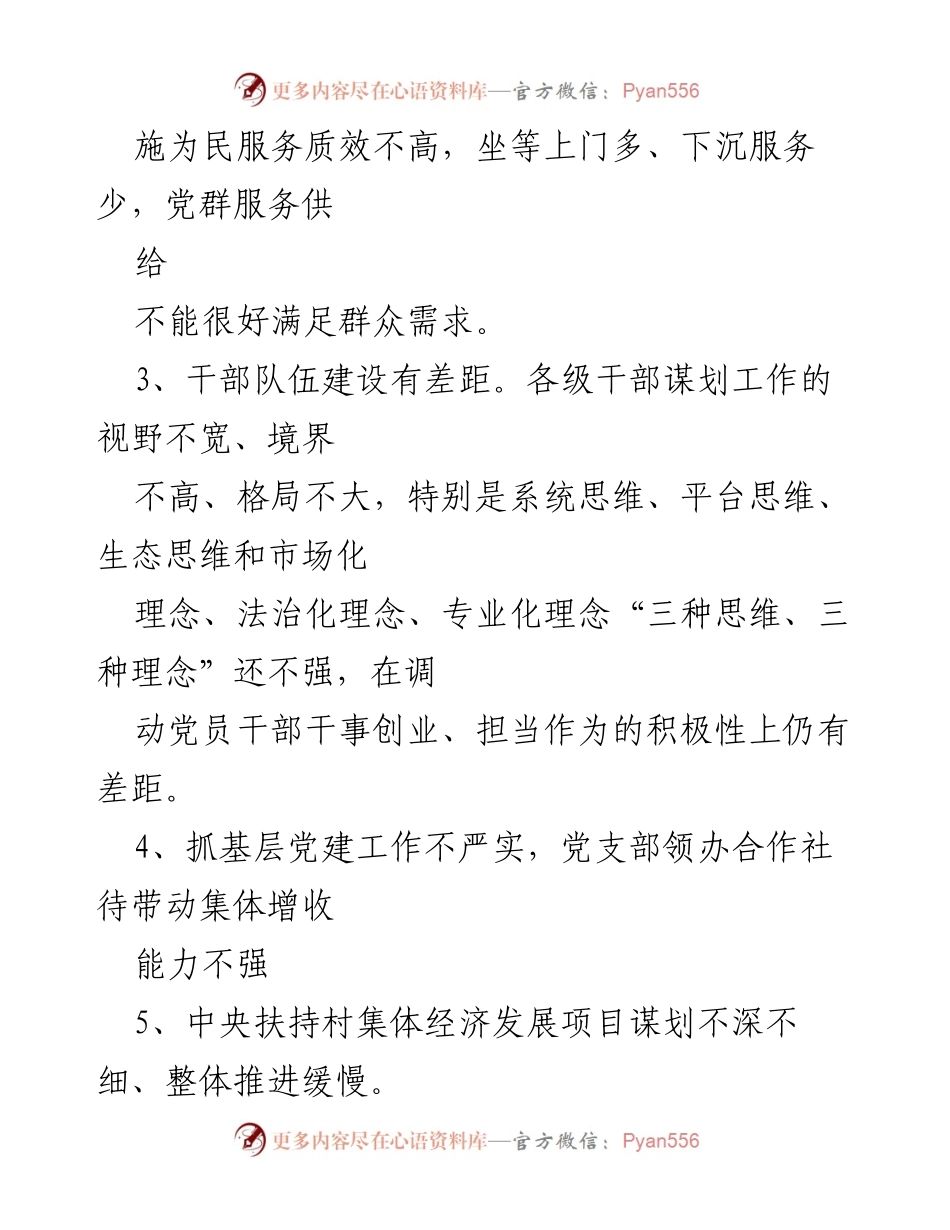 [工作总结] 乡镇党委会议 - 乡镇党委书记抓基层党建工作问题与责任清单.docx_第2页