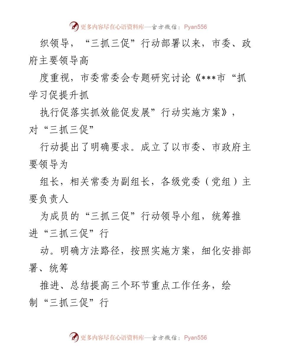 [工作总结] XX市“三抓三促”行动 - XX市“三抓三促”行动阶段性工作总结与推进措施.docx_第2页