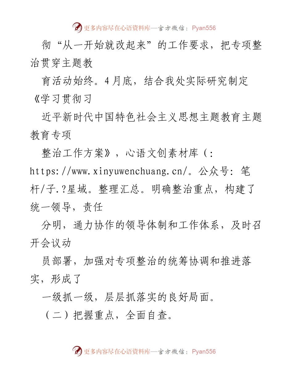 [工作总结] 主题教育专项整治 - 主题教育专项整治工作开展情况报告_1.docx_第2页