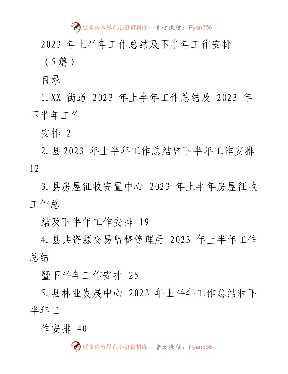 [工作总结] 上半年工作总结会议 - 2023年上半年工作总结及下半年工作安排.docx_第1页
