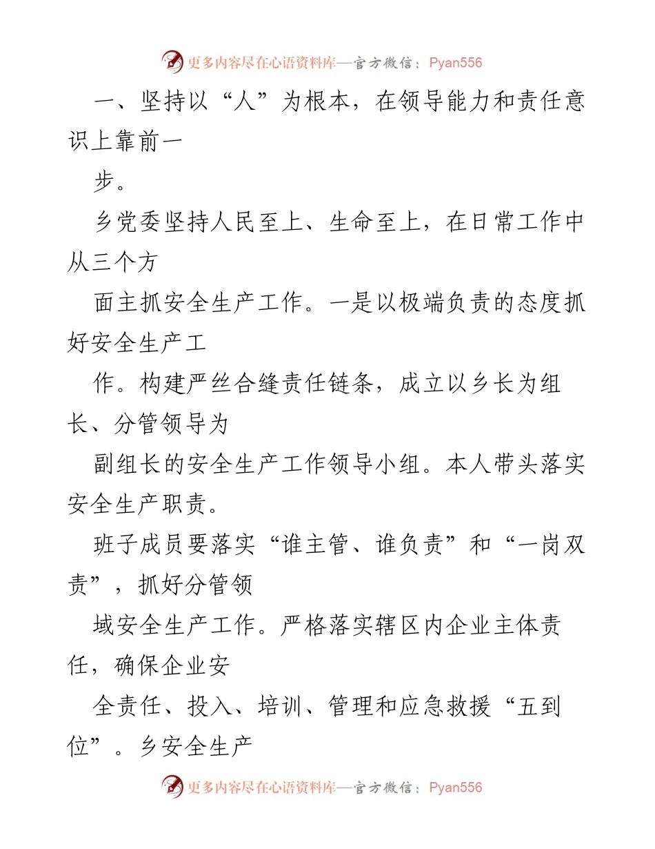 [工作总结] 乡镇安全生产工作 - 2023年xx乡安全生产工作情况汇报.docx_第2页