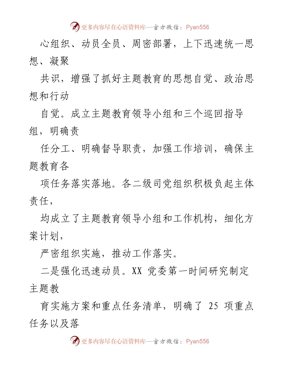 [工作总结] 主题教育阶段 - 扎实推进主题教育的实践与成效.docx_第2页