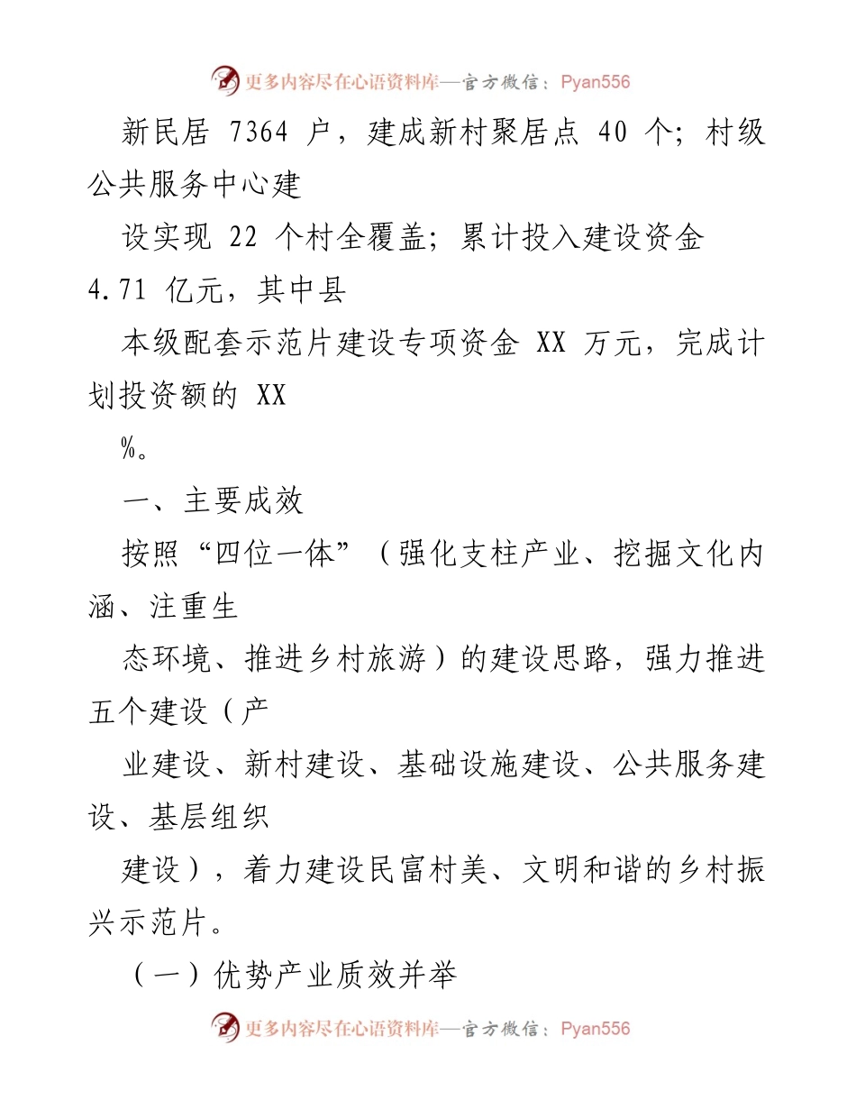 [工作总结] 乡村振兴 - 省级乡村振兴示范片建设成效总结.docx_第2页