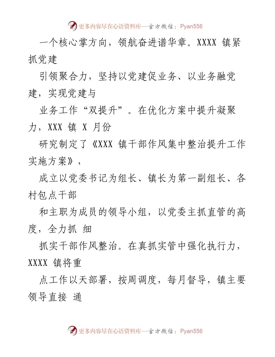 [工作总结] 2023年第一季度 - XX镇工作效能提升行动总结.docx_第2页
