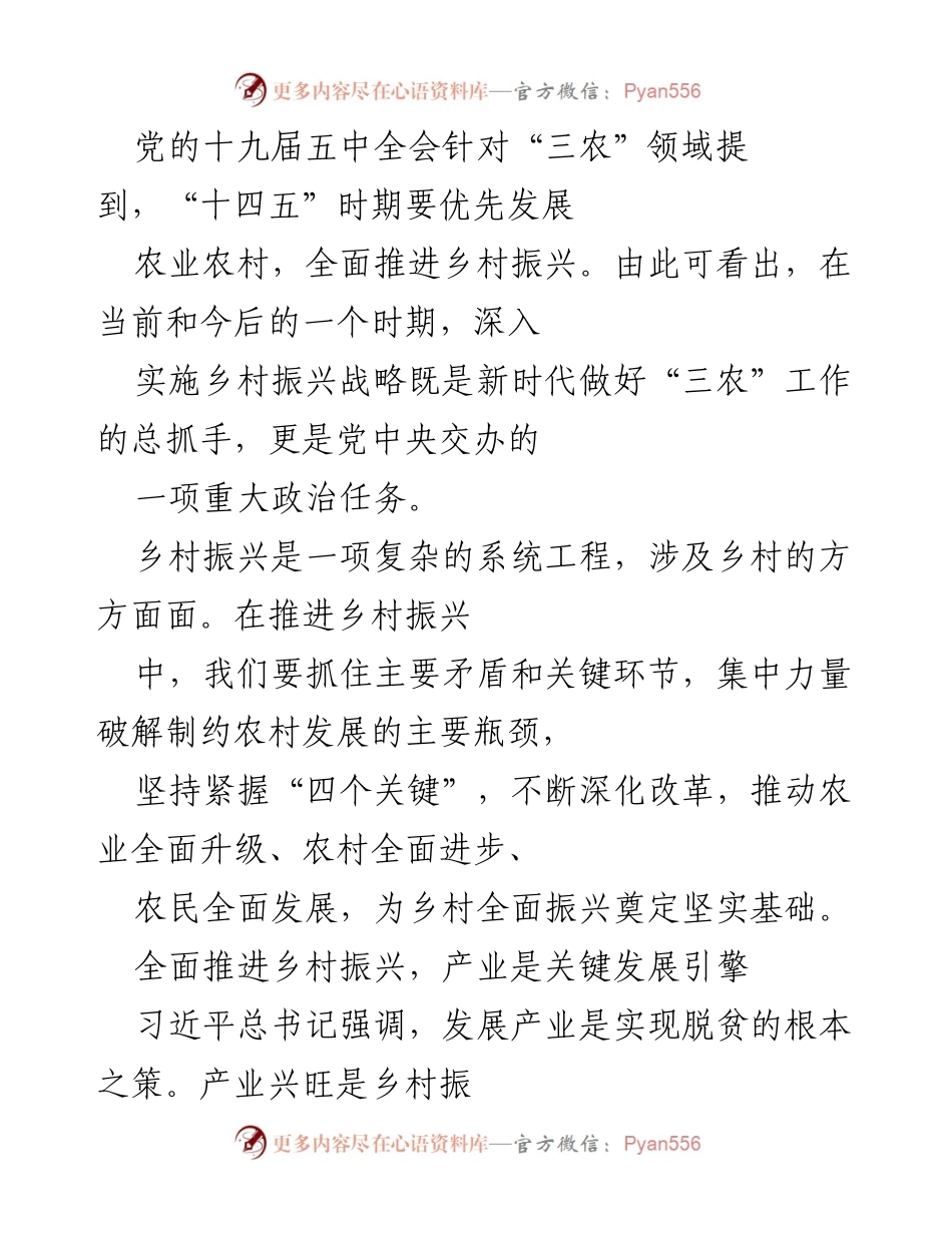 [工作总结] 乡村振兴战略推进会议 - 深入实施乡村振兴战略的关键要素与路径分析.docx_第1页