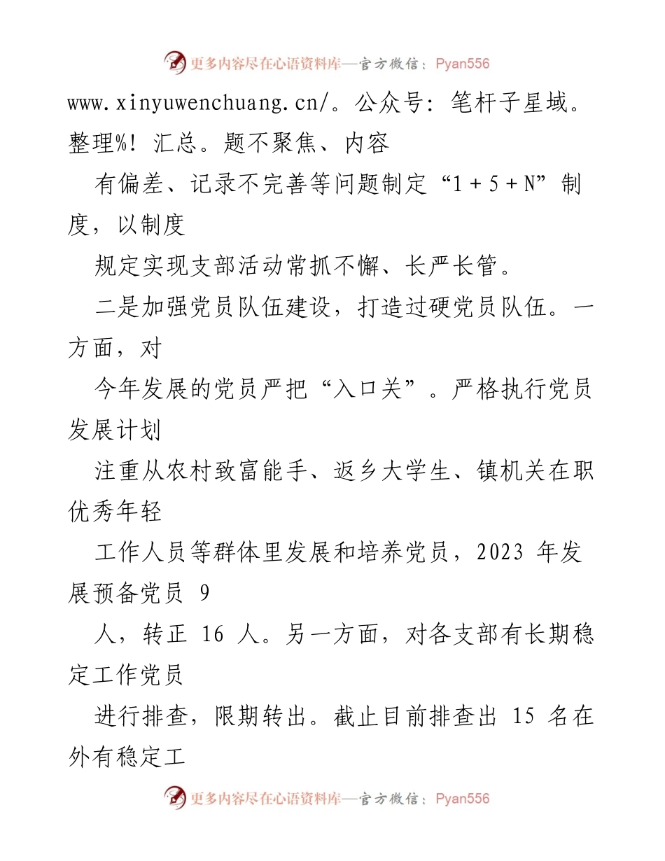 [工作总结] XX镇党建办 - 2023年党建工作开展情况总结.docx_第2页