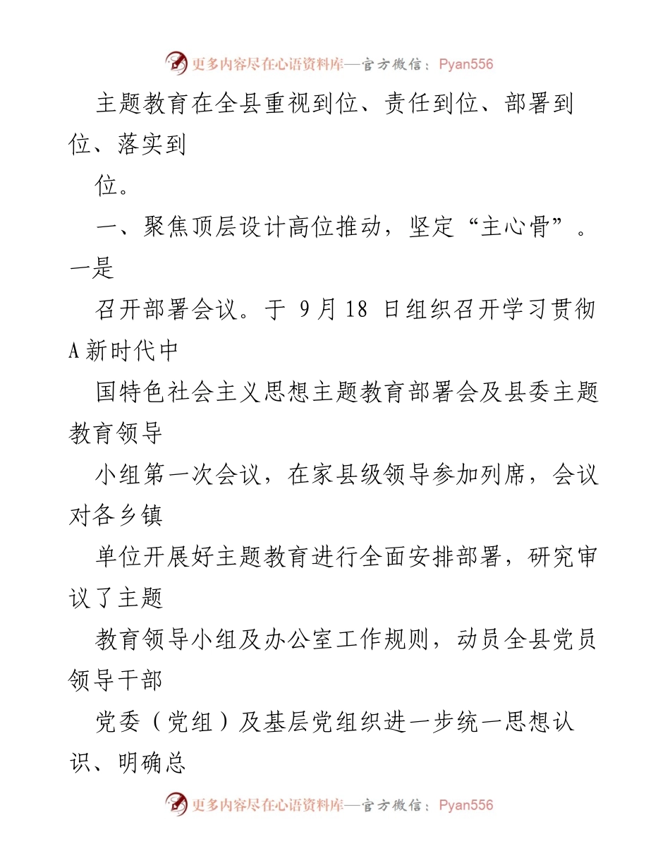 [工作总结] 主题教育实施 - 强化学习风向标，推动主题教育落地落实.docx_第2页