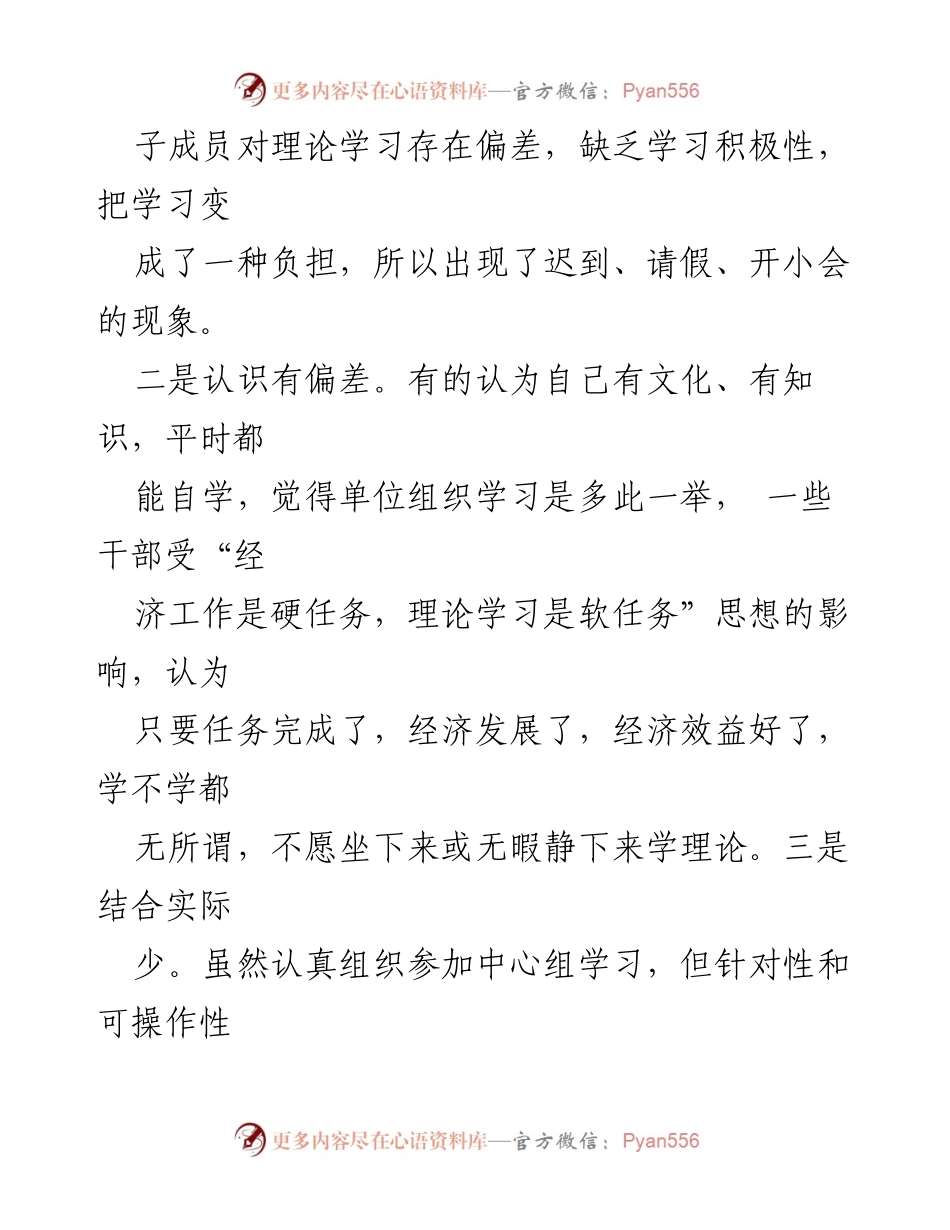 [工作总结] 主题教育 - 领导班子问题检视与整改措施计划.docx_第2页