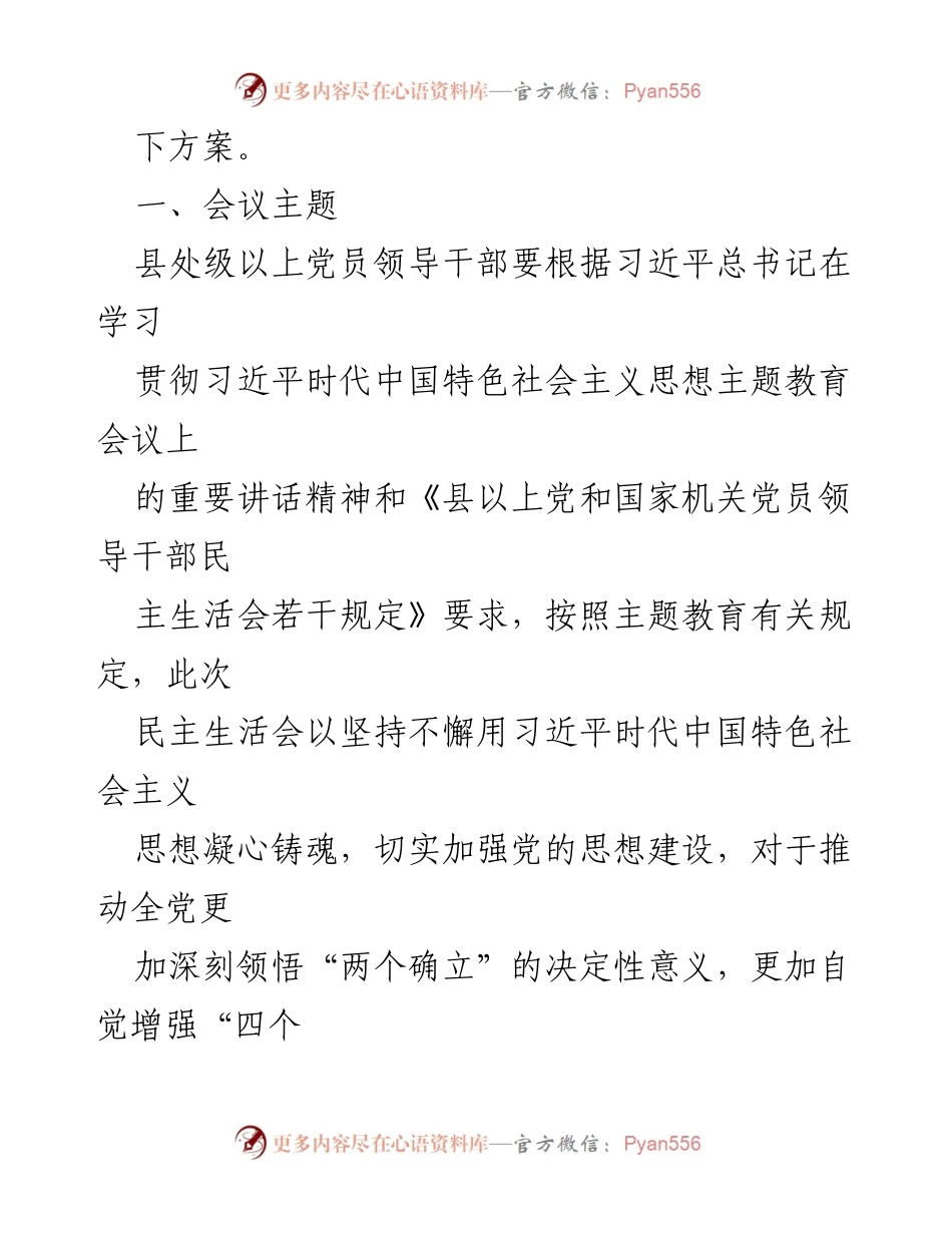[工作总结] 主题教育 - 2023年主题教育专题民主生活会全流程材料汇编.docx_第2页