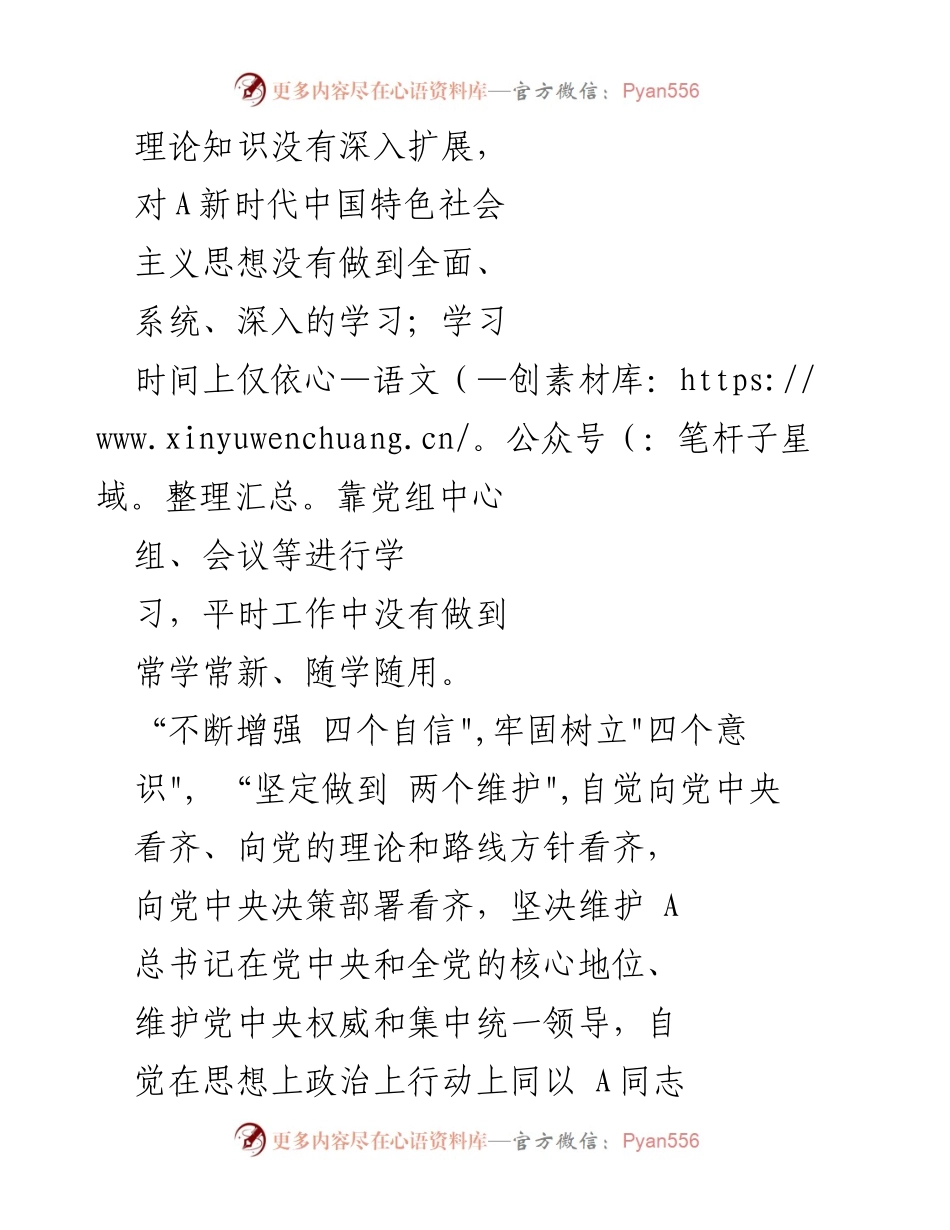 [工作总结] 主题教育 - 2023年主题教育理论学习问题检视与整改建议.docx_第2页