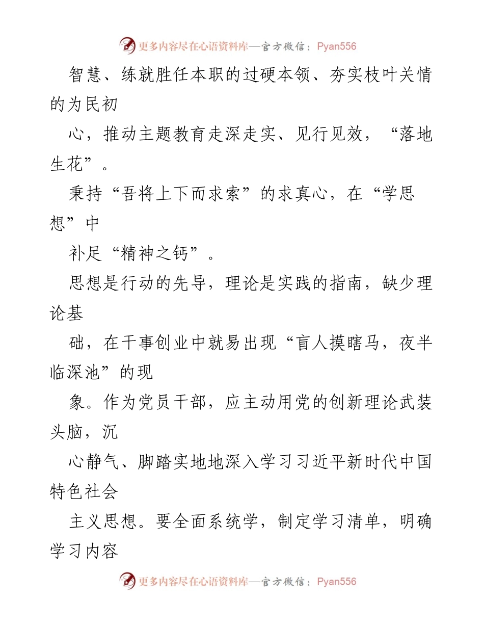 [工作总结] 主题教育工作会议 - 秉持“四心”推动主题教育落地生花.docx_第2页