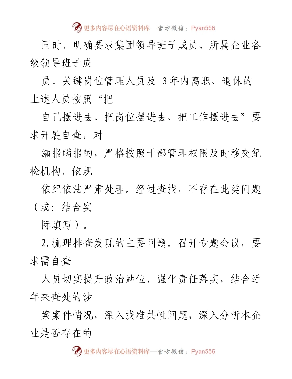 [工作总结] 专项整治会议 - 深入自查与整改落实情况报告.docx_第2页