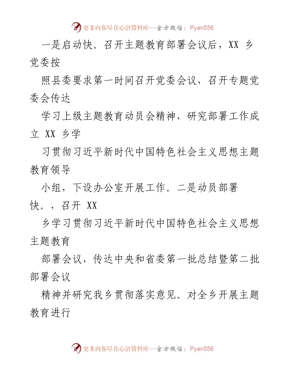 [工作总结] 乡镇主题教育 - XX乡2023年主题教育阶段性工作总结.docx_第2页