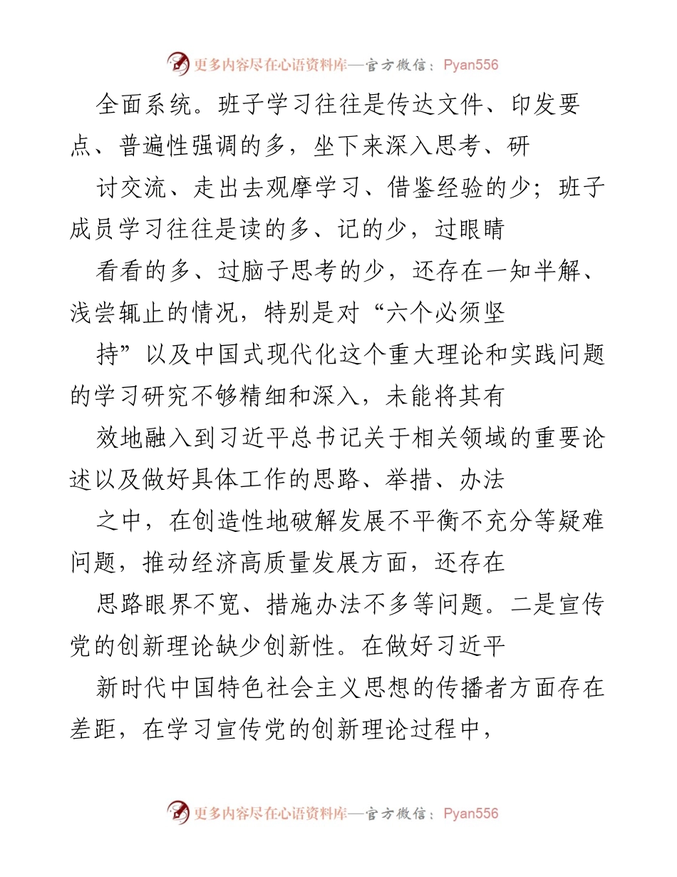 [工作总结] 主题教育 - 深入检视问题，推动习近平新时代中国特色社会主义思想的落实.docx_第2页