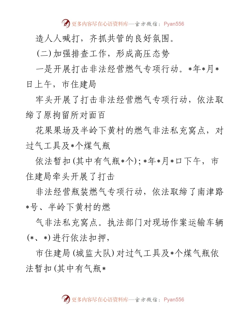 [工作总结] 专项治理行动 - 瓶装燃气与建筑垃圾清运领域专项治理工作总结.docx_第2页