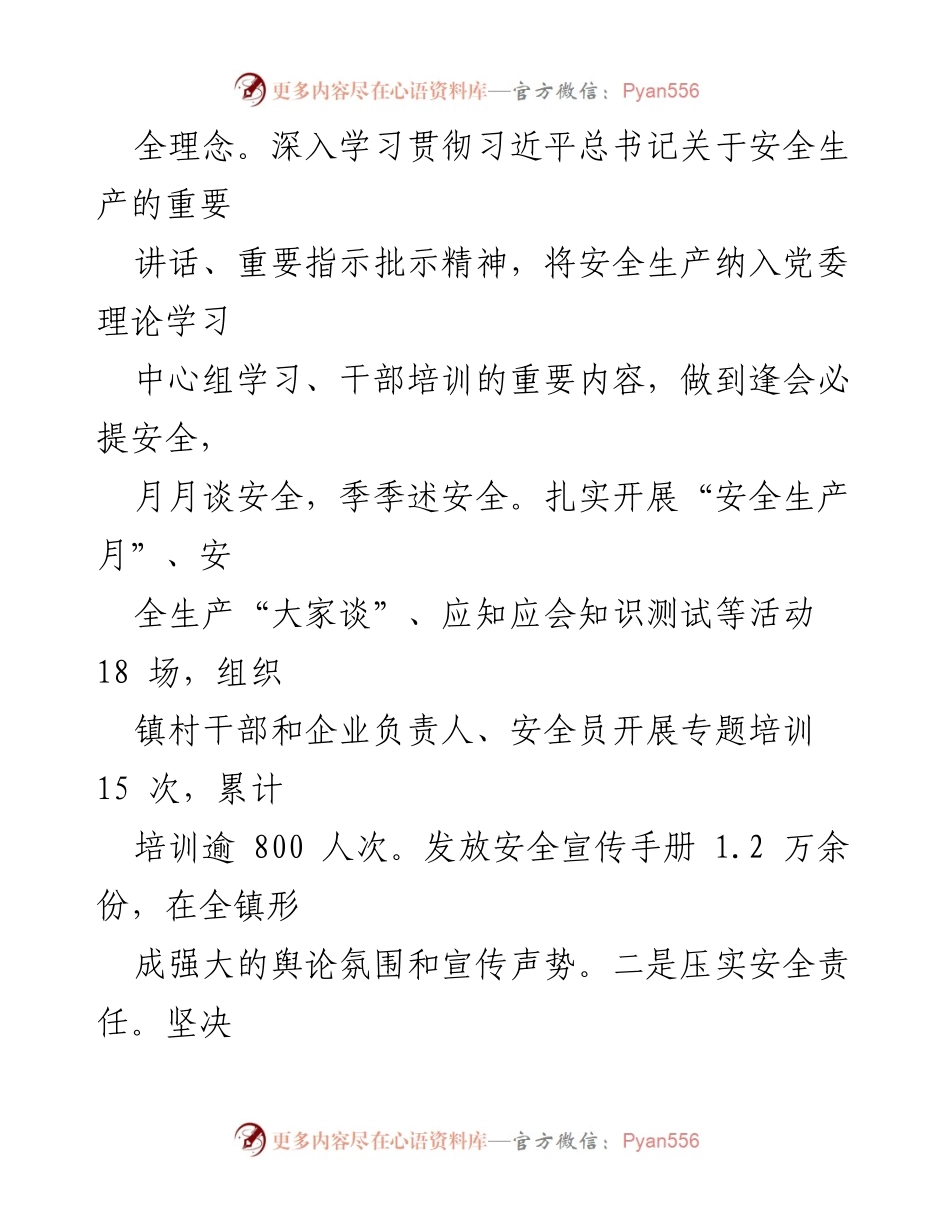 [工作总结] 乡镇安全生产 - 2023年度安全生产工作责任制述职报告.docx_第2页