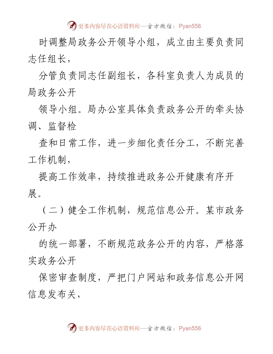 [工作总结] 上半年政务公开工作 - 2023年上半年市数管局政务公开工作总结.docx_第2页