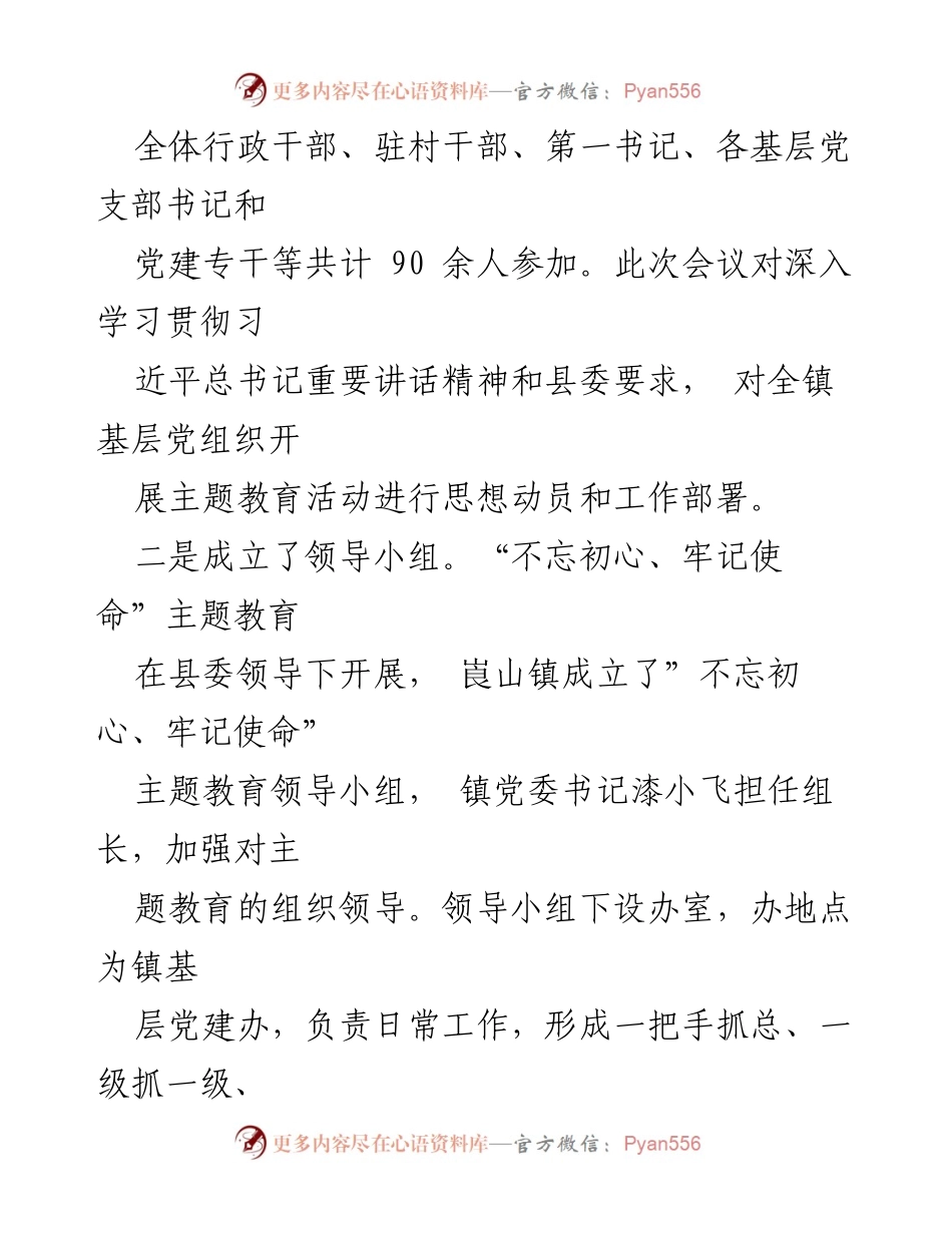 [工作总结] 主题教育 - 崀山镇“不忘初心、牢记使命”主题教育工作阶段性总结.docx_第2页