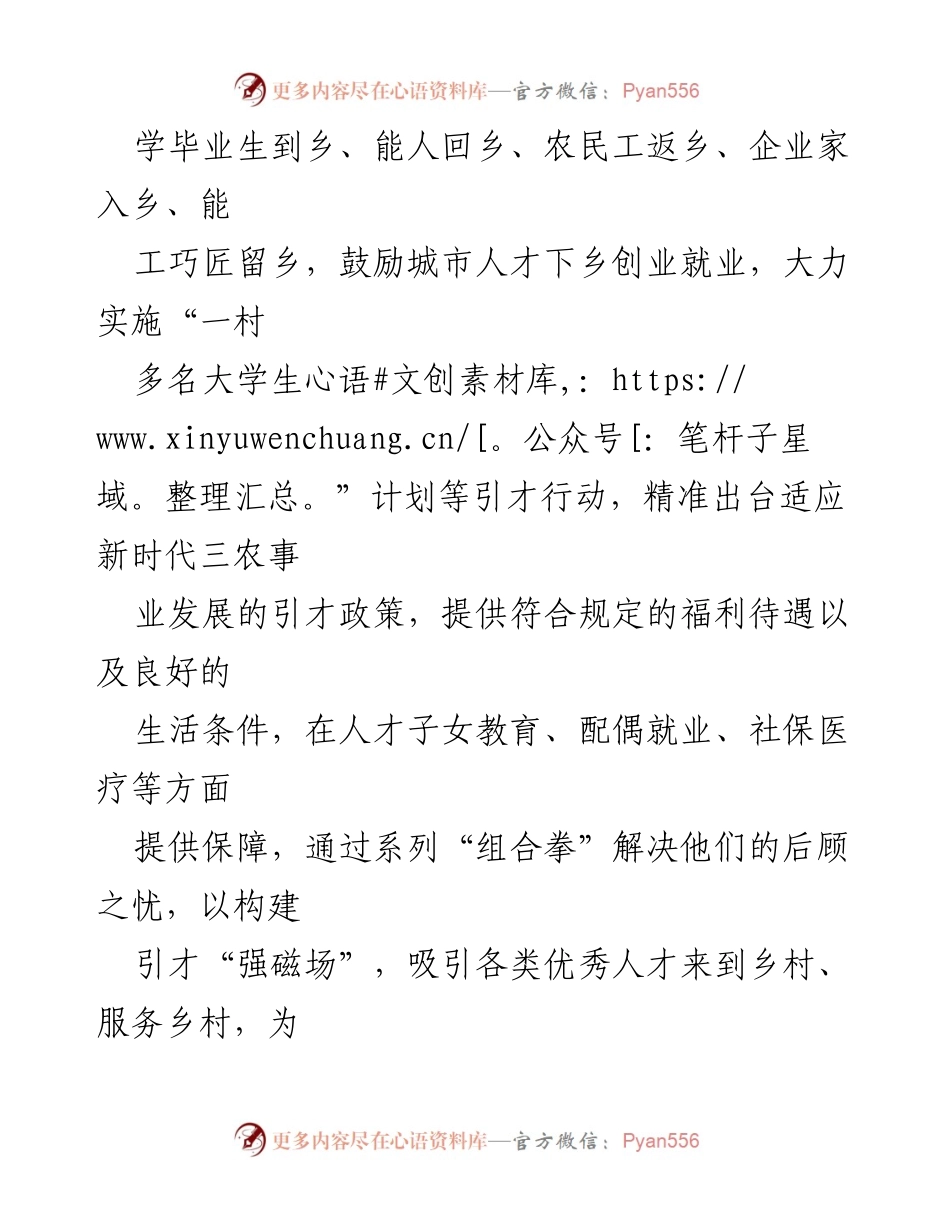 [工作总结] 乡村振兴人才引育 - 绘制乡村振兴人才引育留才“工笔画”.docx_第2页