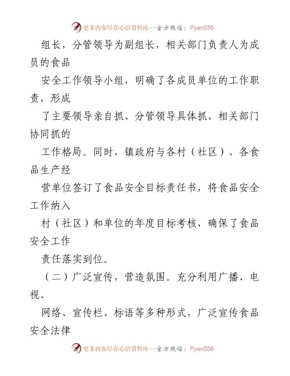 [工作总结] 乡镇 - 2024年食品安全工作总结.docx_第2页