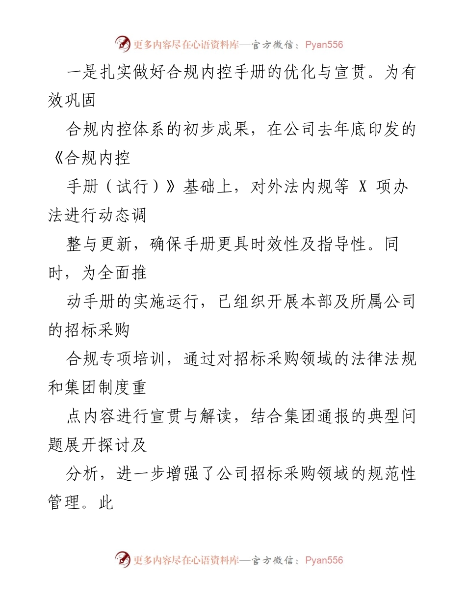 [工作总结] 上半年工作汇报 - 2023年上半年合规内控体系建设工作总结与计划.docx_第2页
