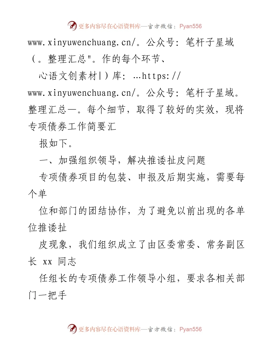 [工作总结] 专项债券工作 - 加强组织与机制建设，推动专项债券高效实施.docx_第2页