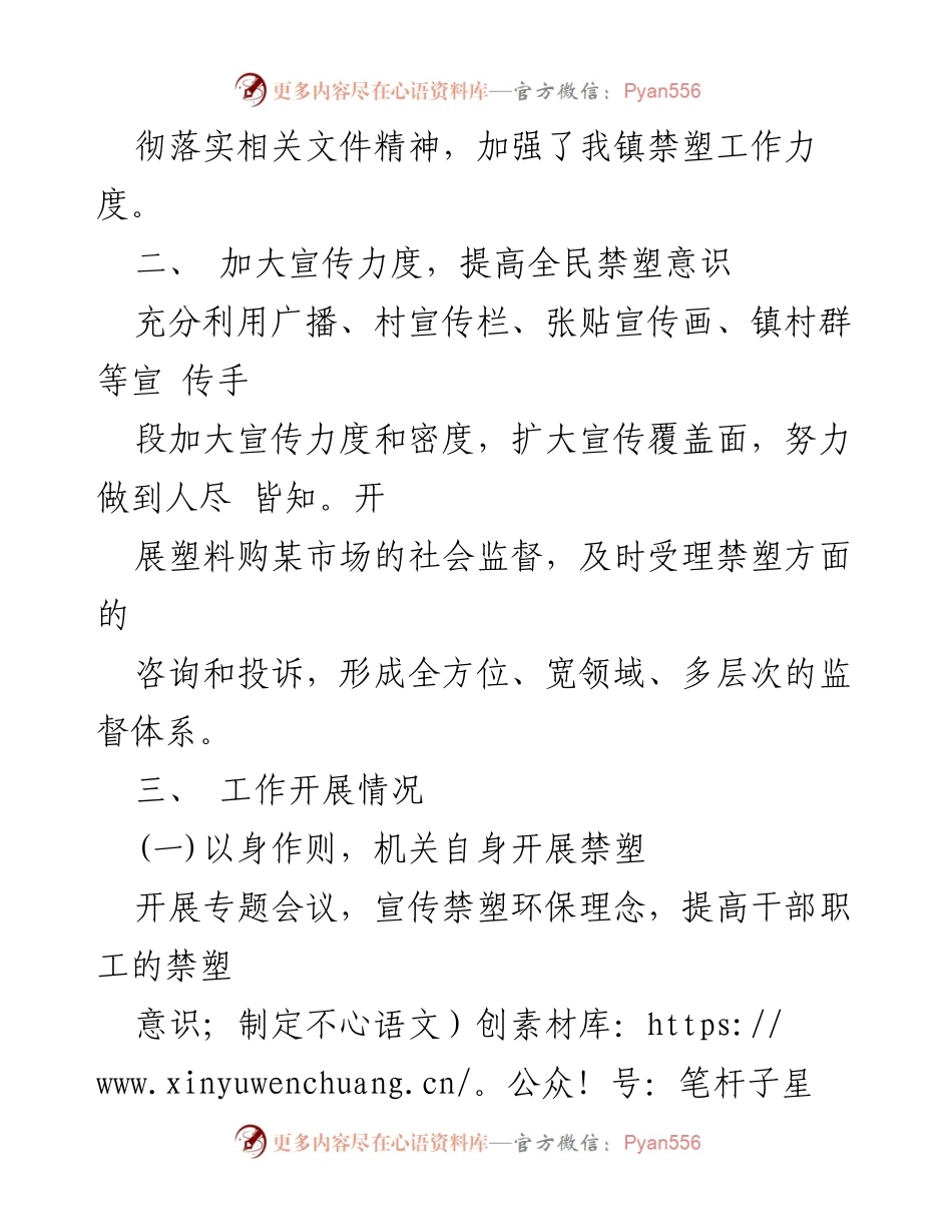 [工作总结] XXX镇 - 禁塑工作总结与未来计划.docx_第2页