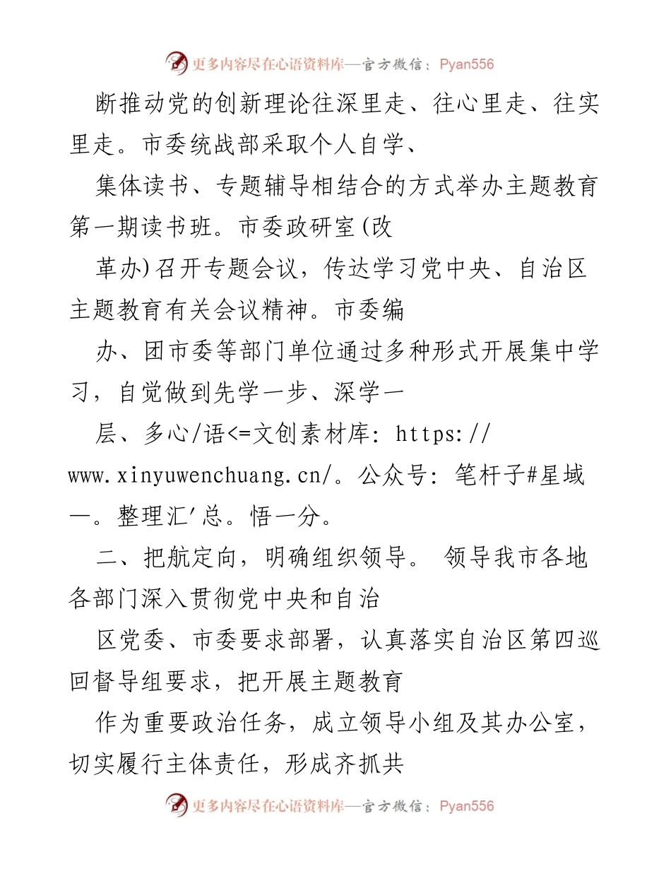 [工作总结] 主题教育 - 市第二批主题教育开展情况总结报告.docx_第2页