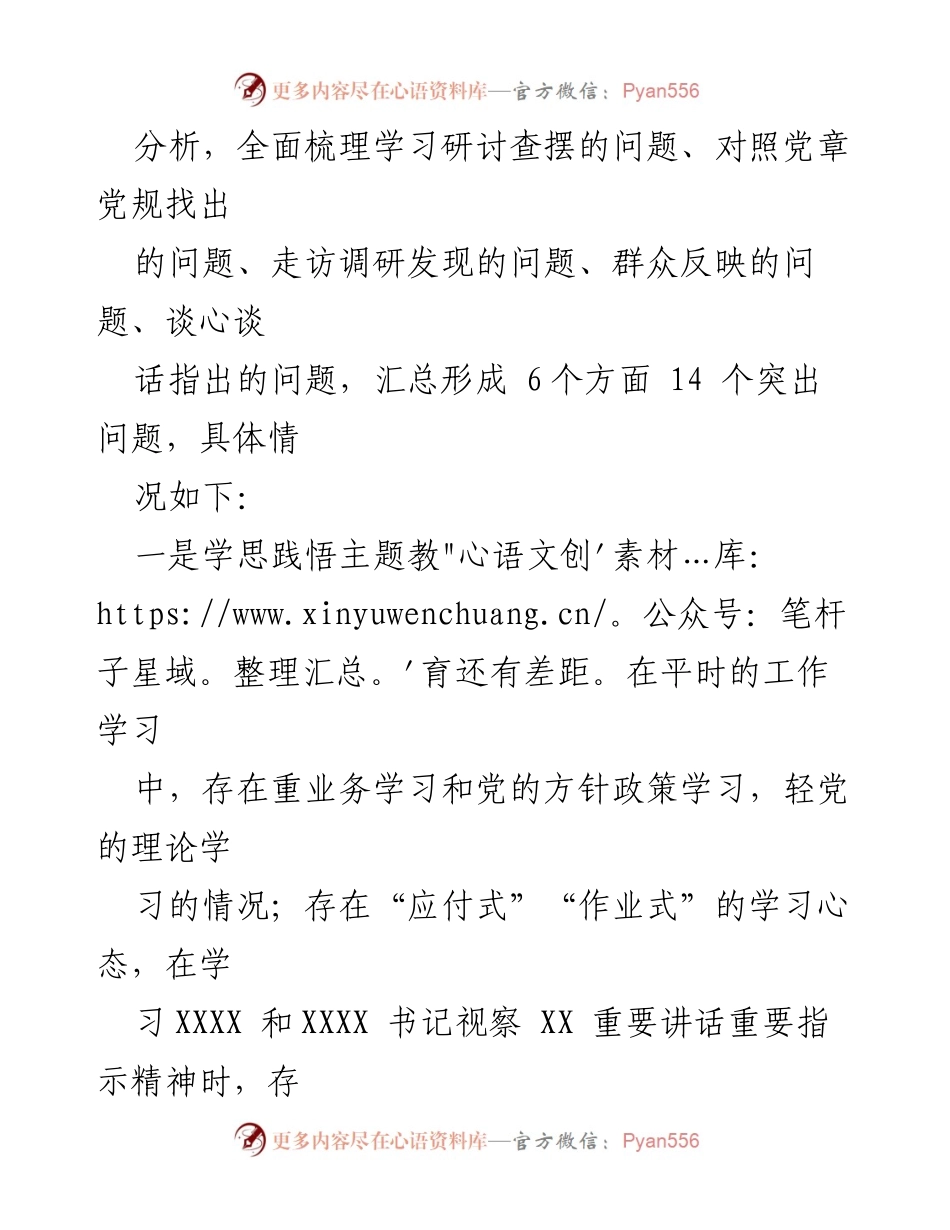 [工作总结] 主题教育民主生活会 - 2023年主题教育个人问题查摆与反思报告.docx_第2页