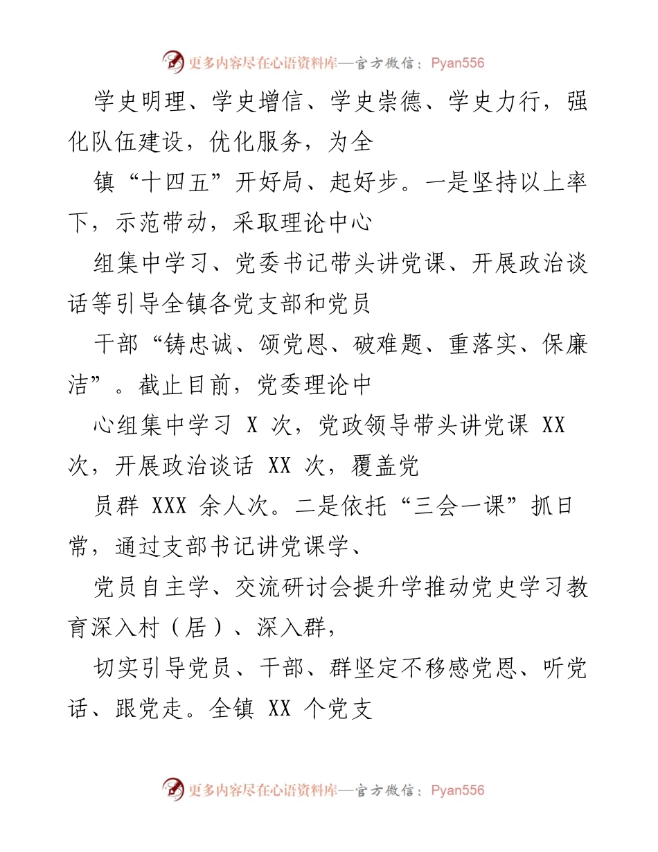 [工作总结] 乡镇工作会议 - 2021年乡镇工作总结与党史学习教育推进情况报告.docx_第2页