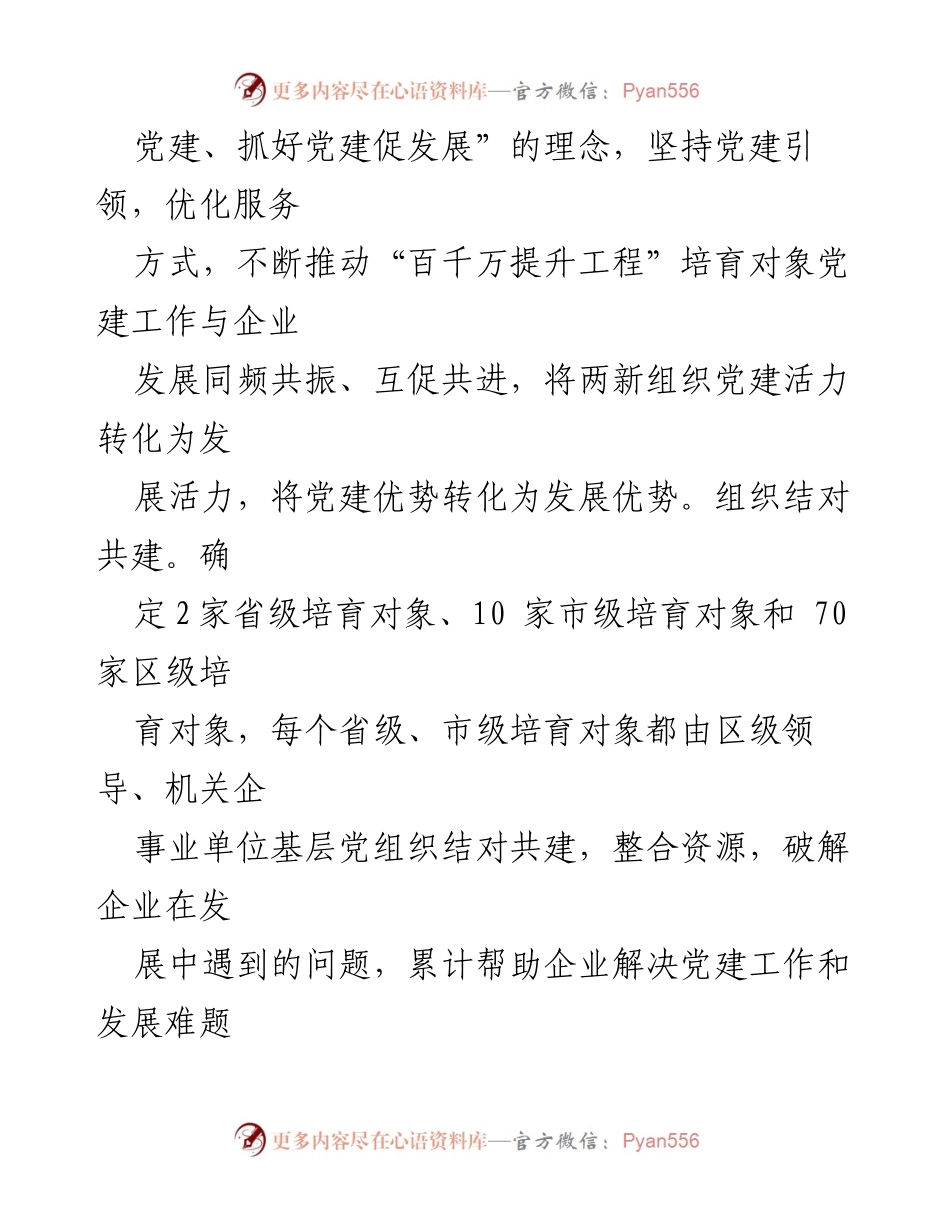 [工作总结] 两新党建工作 - 两新组织党建工作情况汇报及提升措施.docx_第2页