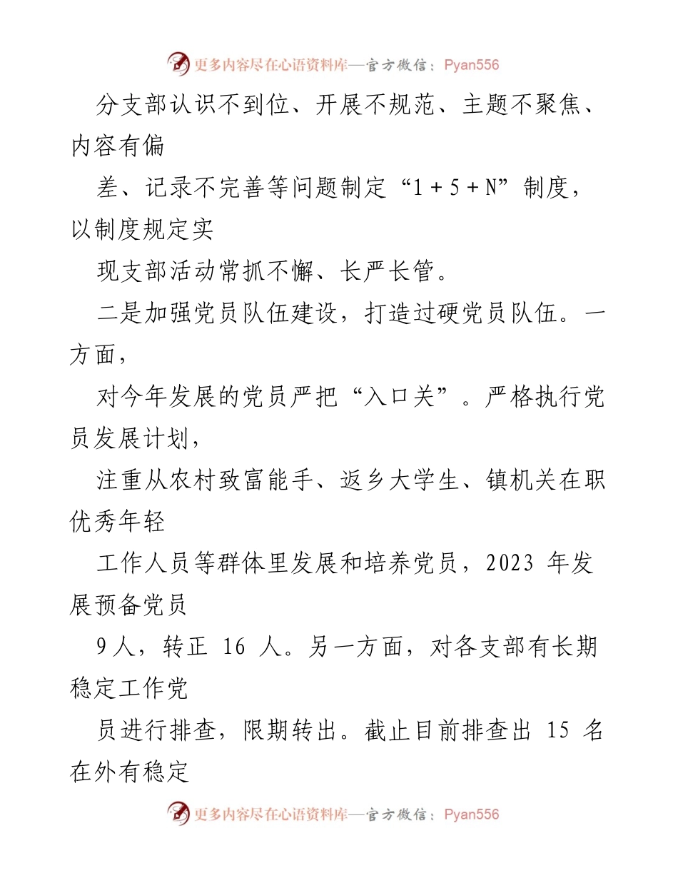 [工作总结] XX 镇党建办 - 2023 年党建工作总结报告.docx_第2页