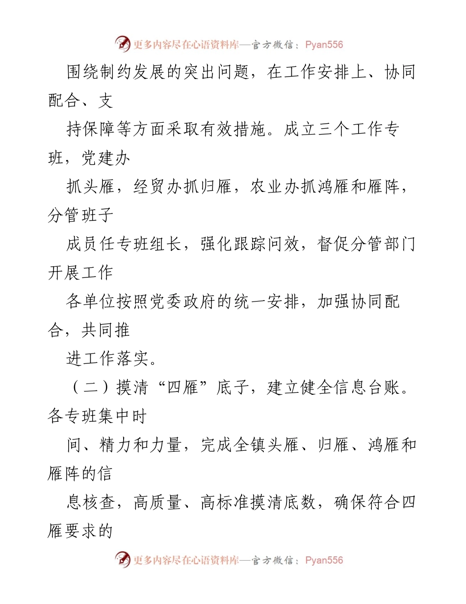 [工作总结] XX镇乡第一季度 - 2023年“四雁工程”工作总结报告.docx_第2页