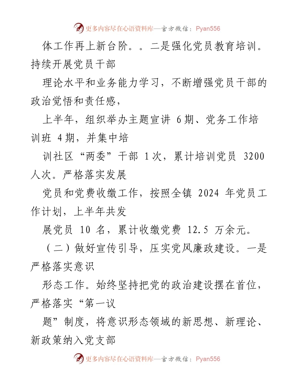 [工作总结] 乡镇 - 2024年上半年工作总结与下半年工作计划_3.docx_第2页