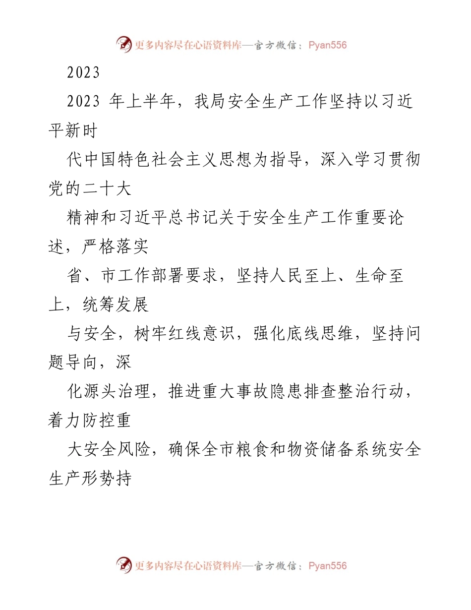 [工作总结] 上半年安全生产工作 - 2023年上半年安全生产工作总结报告_2.docx_第1页