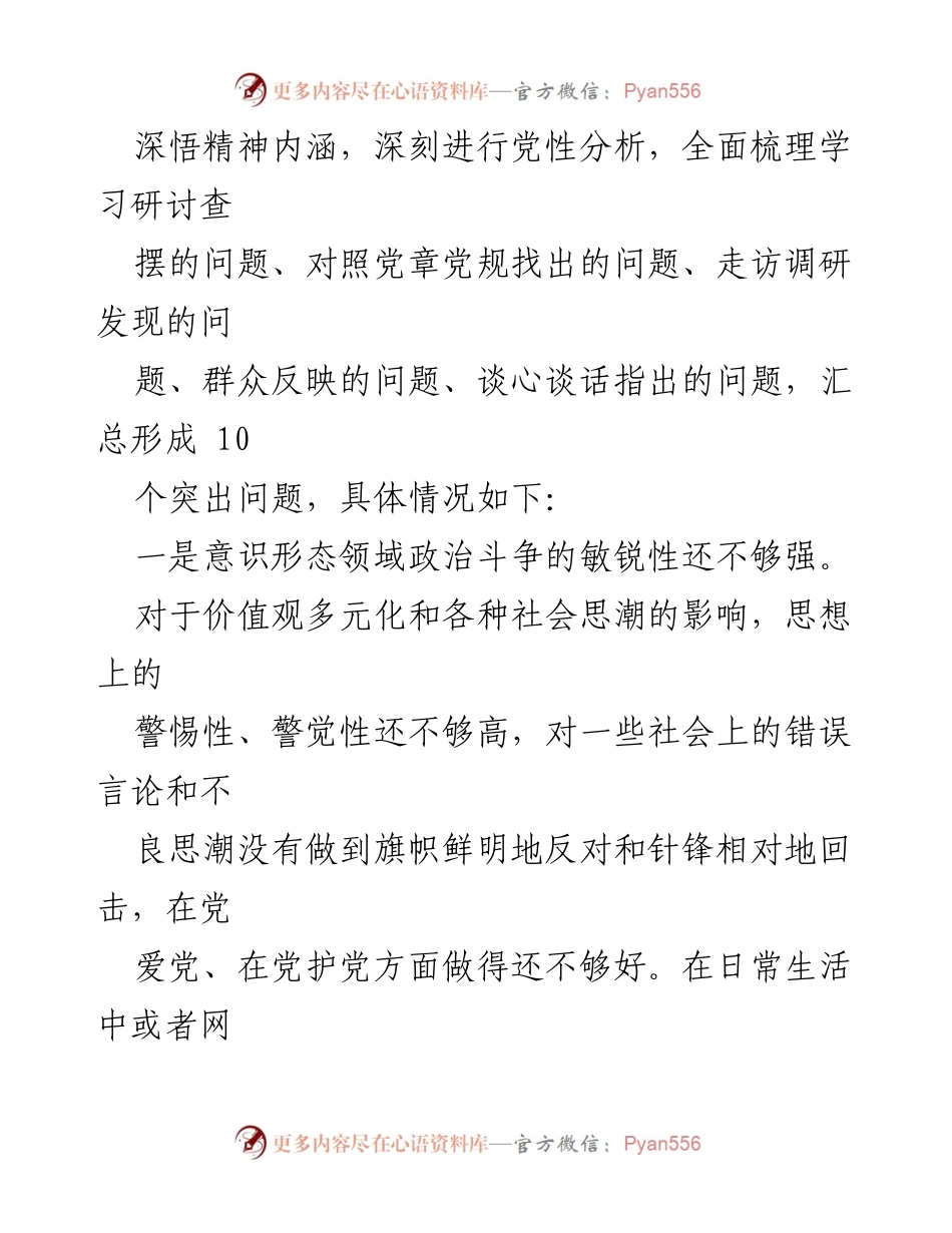 [工作总结] 主题教育 - 2023年度主题教育查摆问题总结.docx_第2页