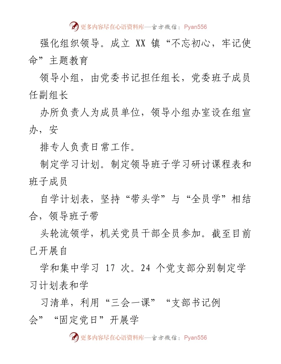 [工作总结] 主题教育 - “不忘初心、牢记使命”主题教育情况汇报.docx_第2页
