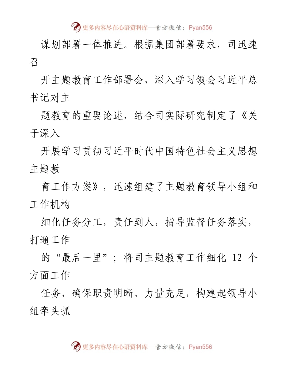 [工作总结] 主题教育活动 - 持续推进主题教育走深走实的实践与成效.docx_第2页