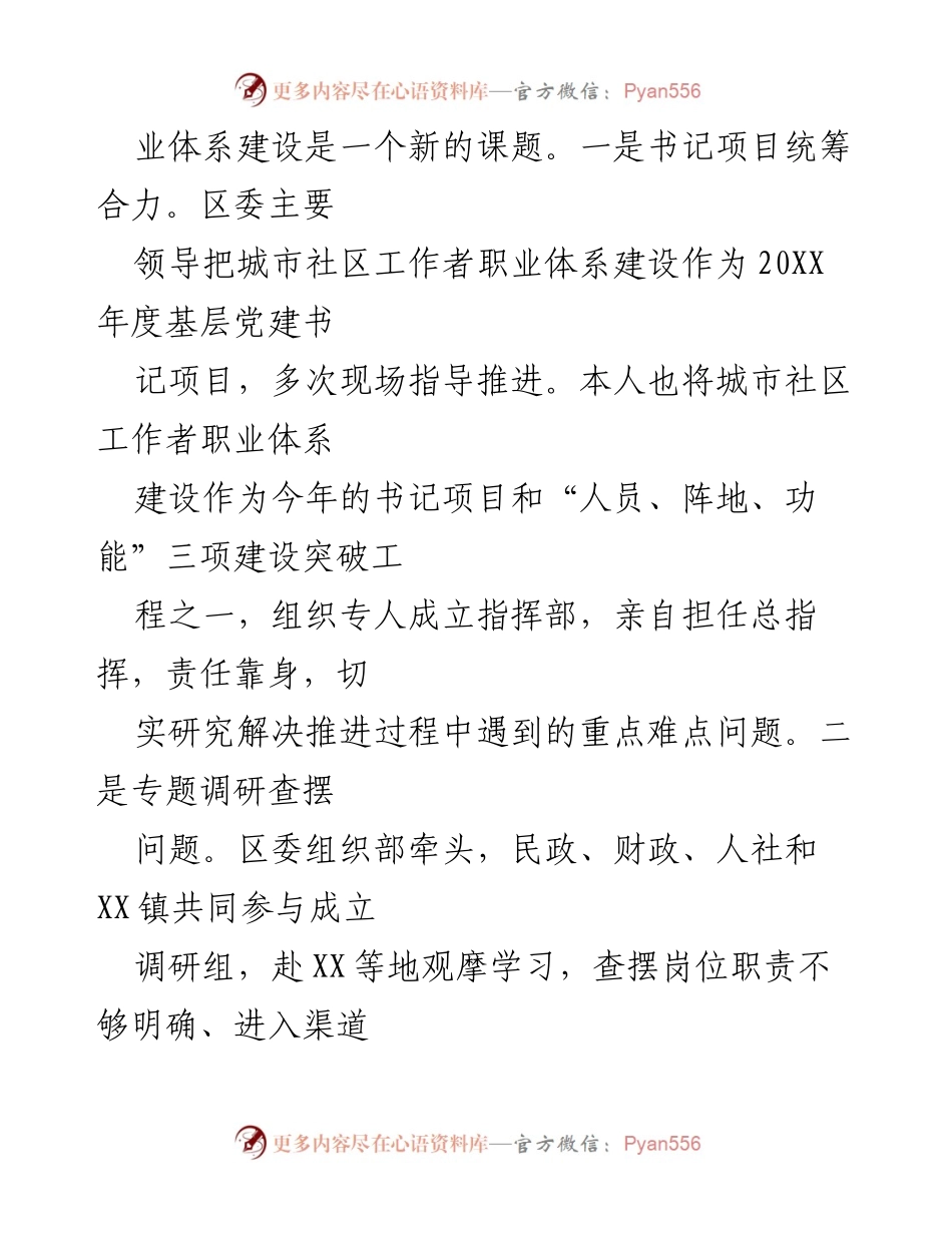 [工作总结] XX镇社区党建工作推进 - XX镇社区工作者职业化体系建设工作总结.docx_第2页