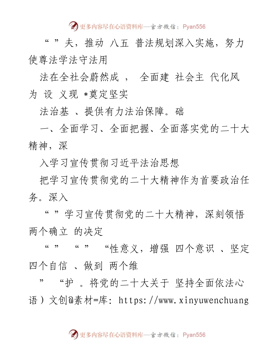 [工作总结] 2023年普法依法治理工作 - 2023年普法依法治理工作要点及实施方案.docx_第2页