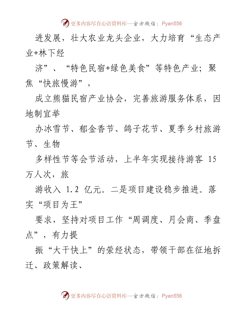[工作总结] XX镇上半年 - 2023年XX镇上半年工作总结与发展成效分析.docx_第2页