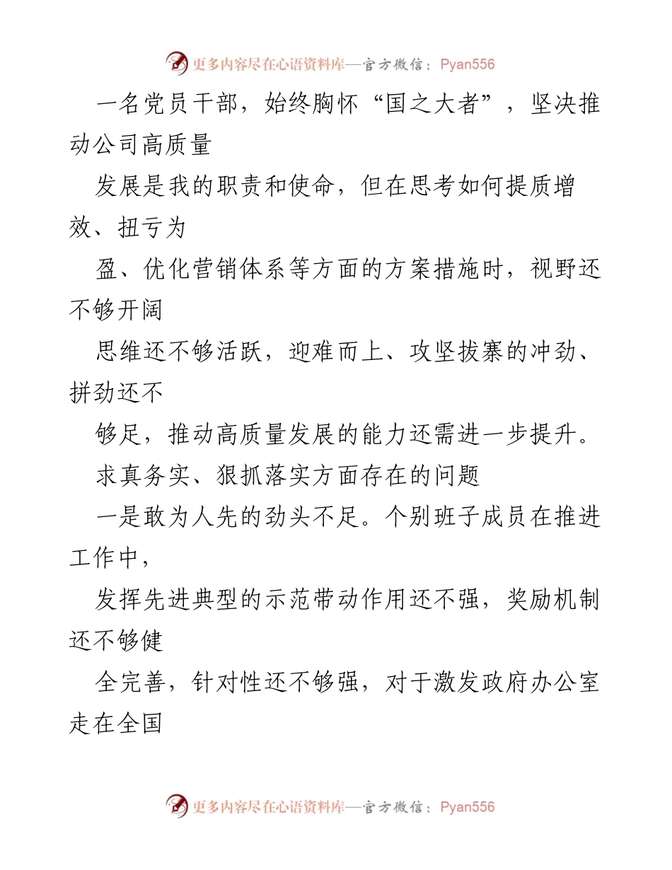 [工作总结] 2024年 - 求真务实与狠抓落实中存在的问题分析.docx_第2页