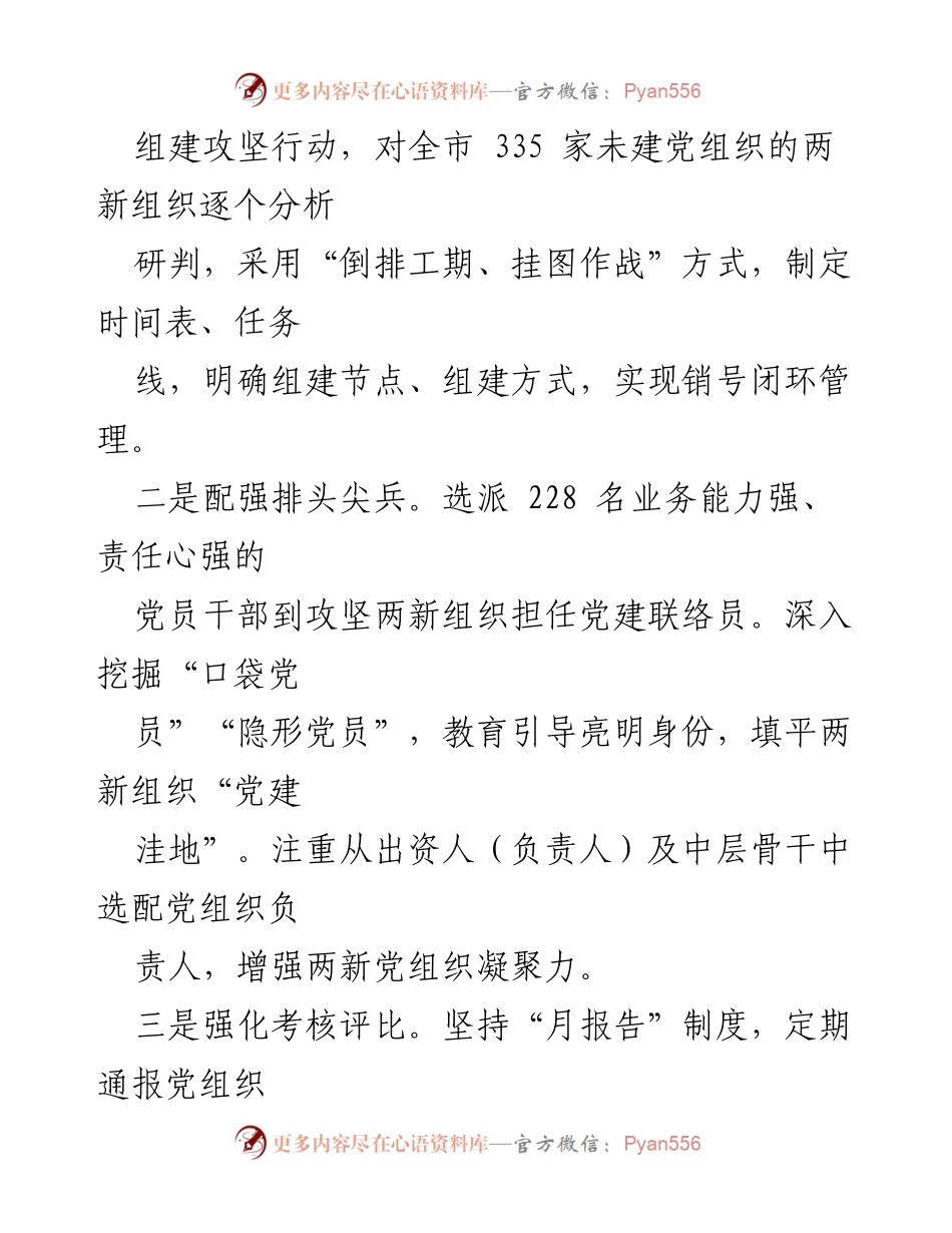 [工作总结] 两新组织党建攻坚行动汇报 - 两新党组织组建攻坚行动成效与经验总结.docx_第2页