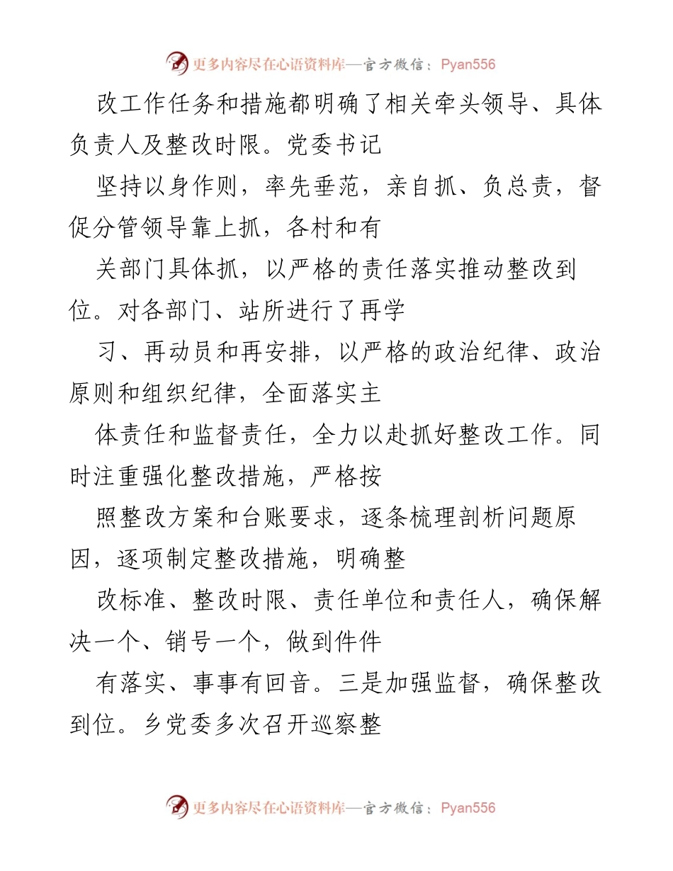 [工作总结] 乡镇巡察整改 - 乡镇巡察整改工作经验与做法总结.docx_第2页