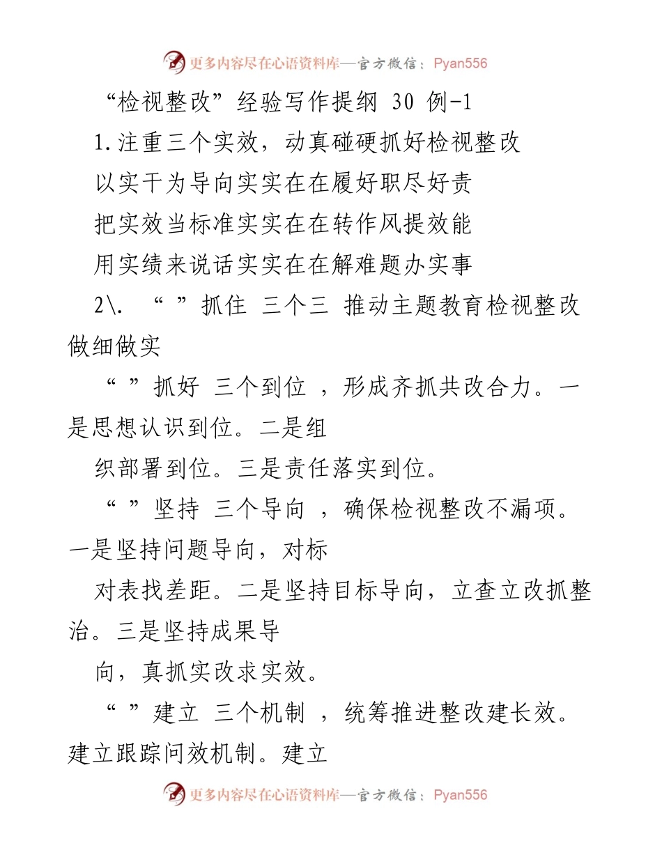[工作总结] 主题教育 - 检视整改经验总结与推进策略.docx_第1页