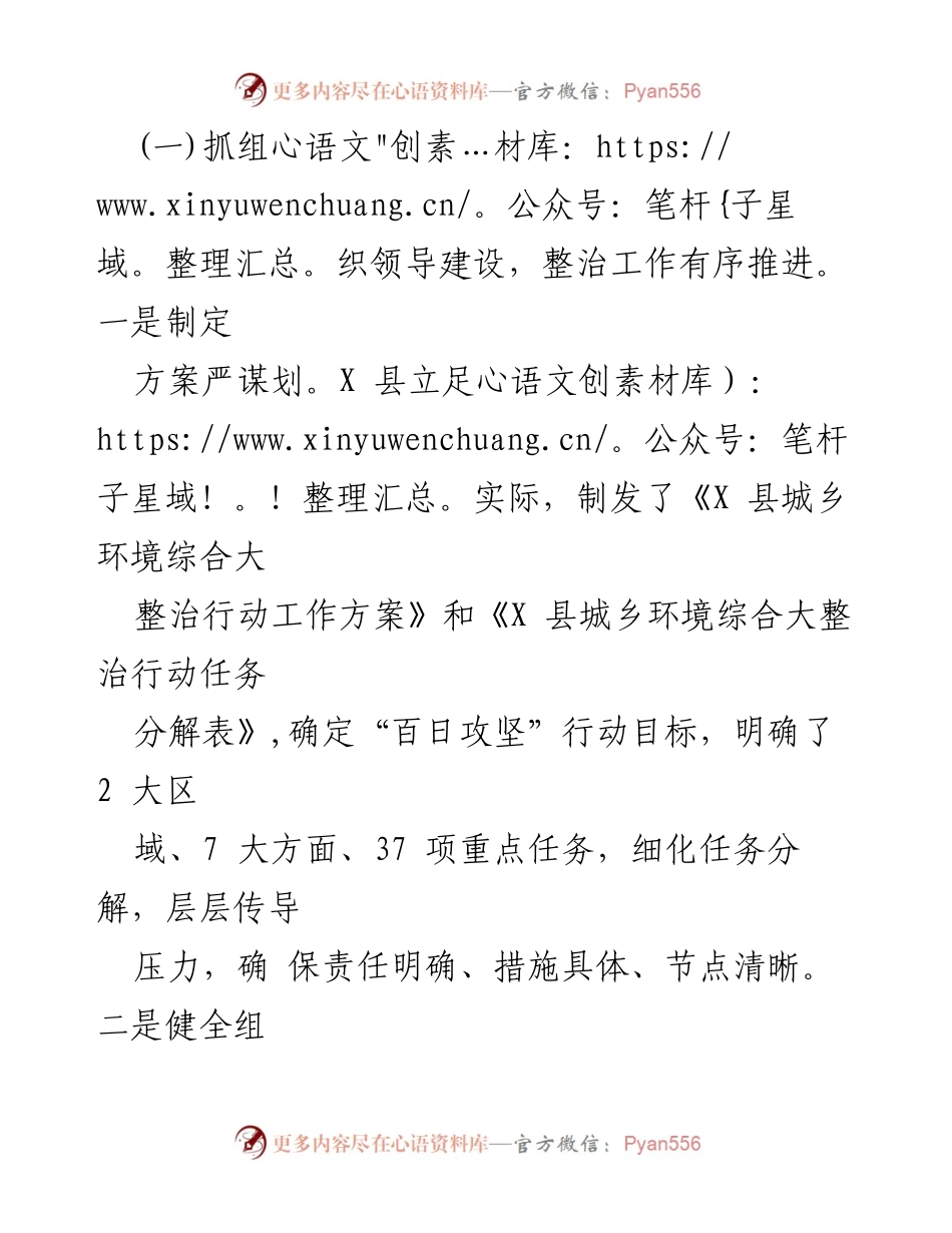 [工作总结] X县城乡环境综合大整治 - X县城乡环境综合大整治工作开展情况报告.docx_第2页