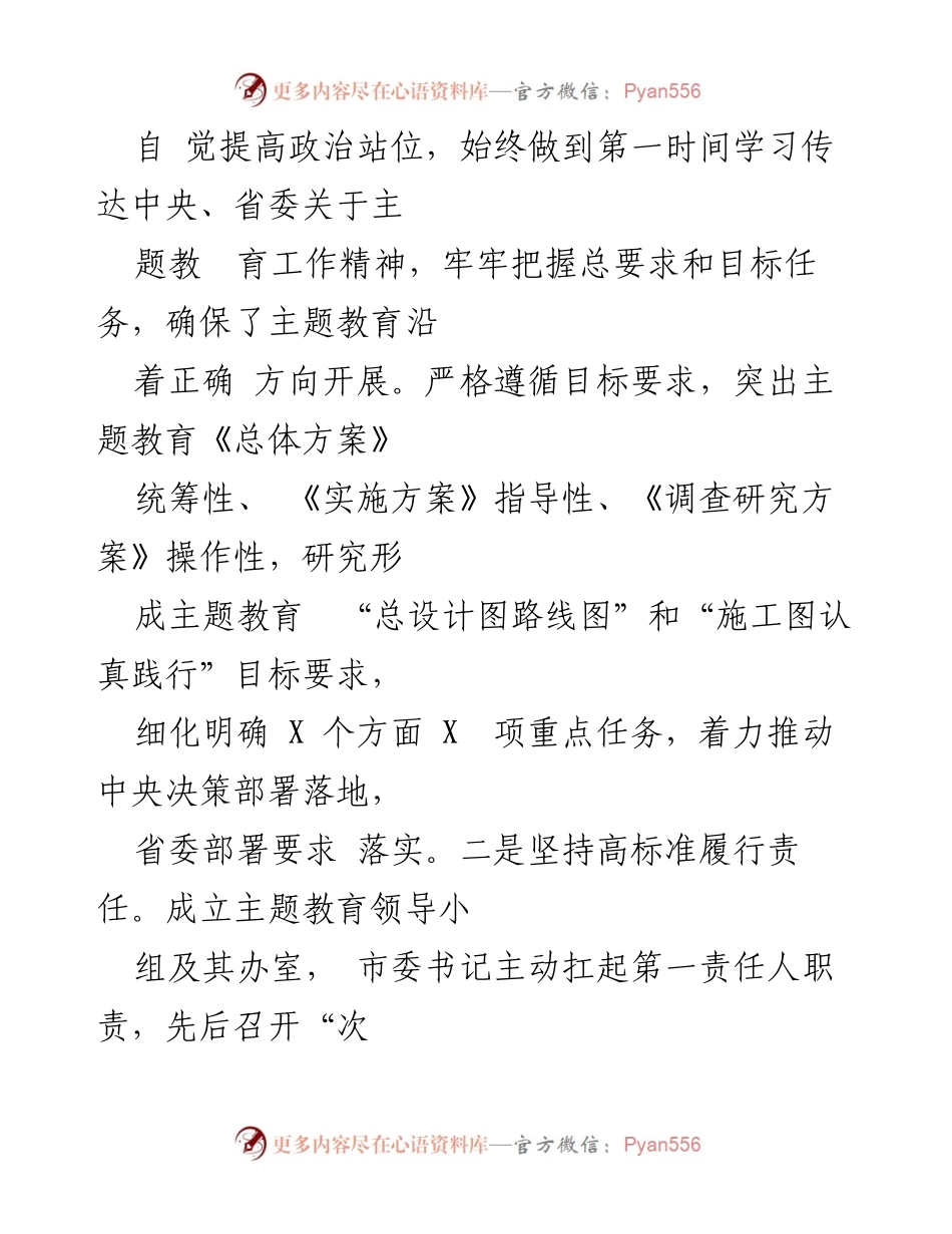 [工作总结] 主题教育 - 2023年第一批主题教育实施情况总结报告.docx_第2页
