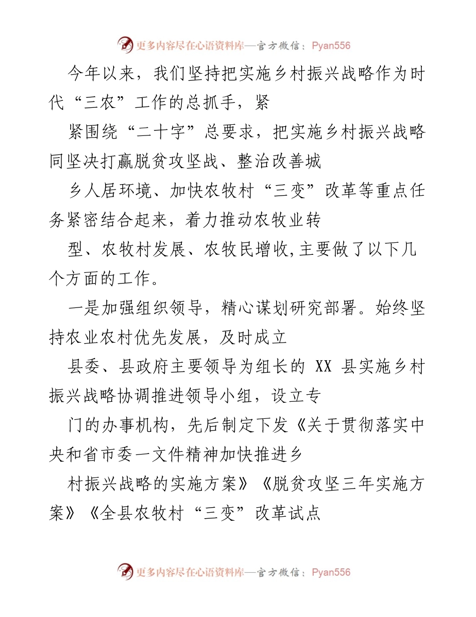 [工作总结] 乡村振兴战略实施 - 2023年乡村振兴战略实施工作总结.docx_第1页